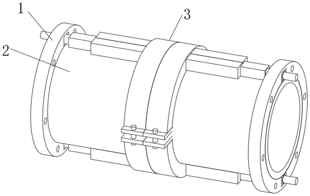 Glass steel pipe fitting with quick splicing structure and preparation method and device