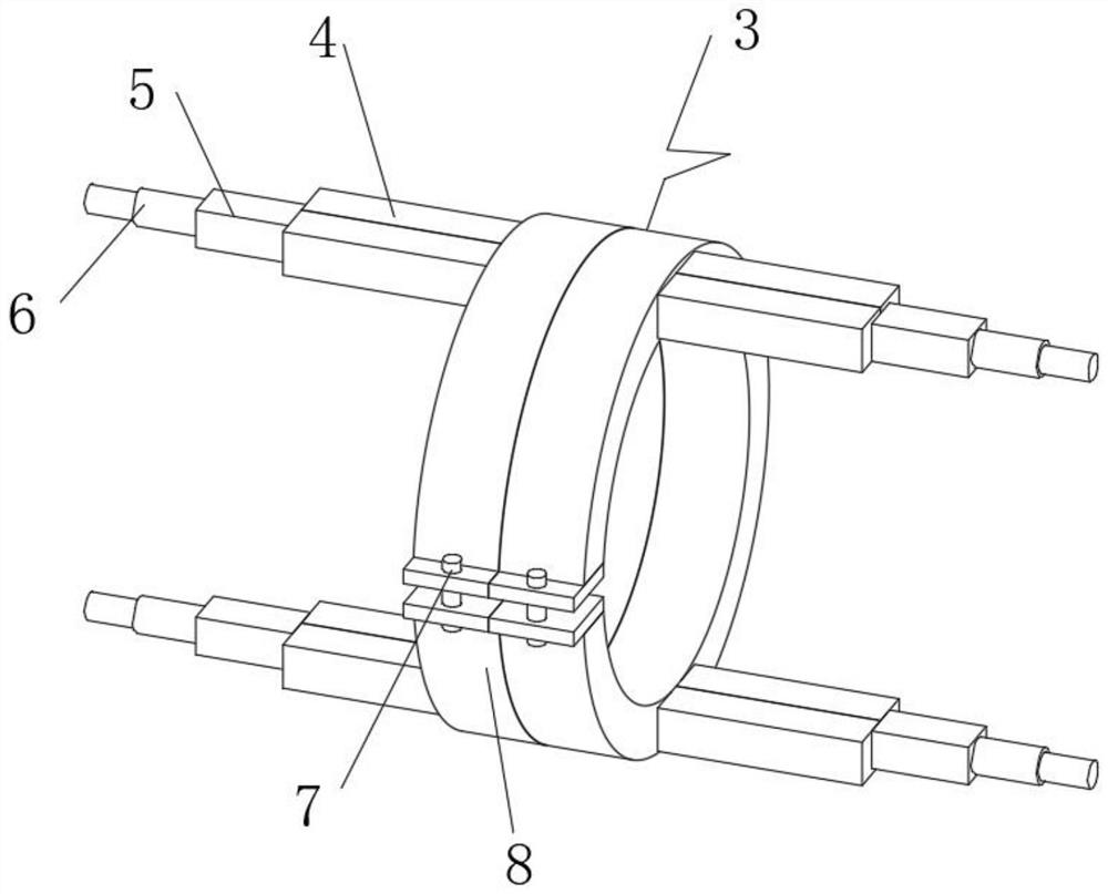 Glass steel pipe fitting with quick splicing structure and preparation method and device