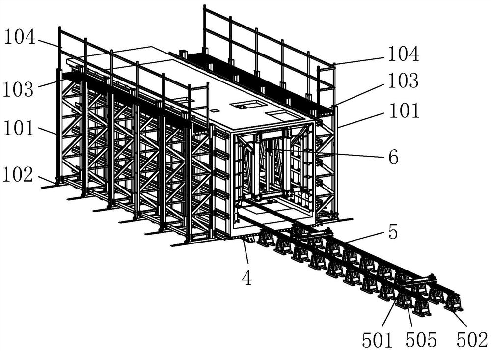 Prefabricated part formwork system and operation method thereof