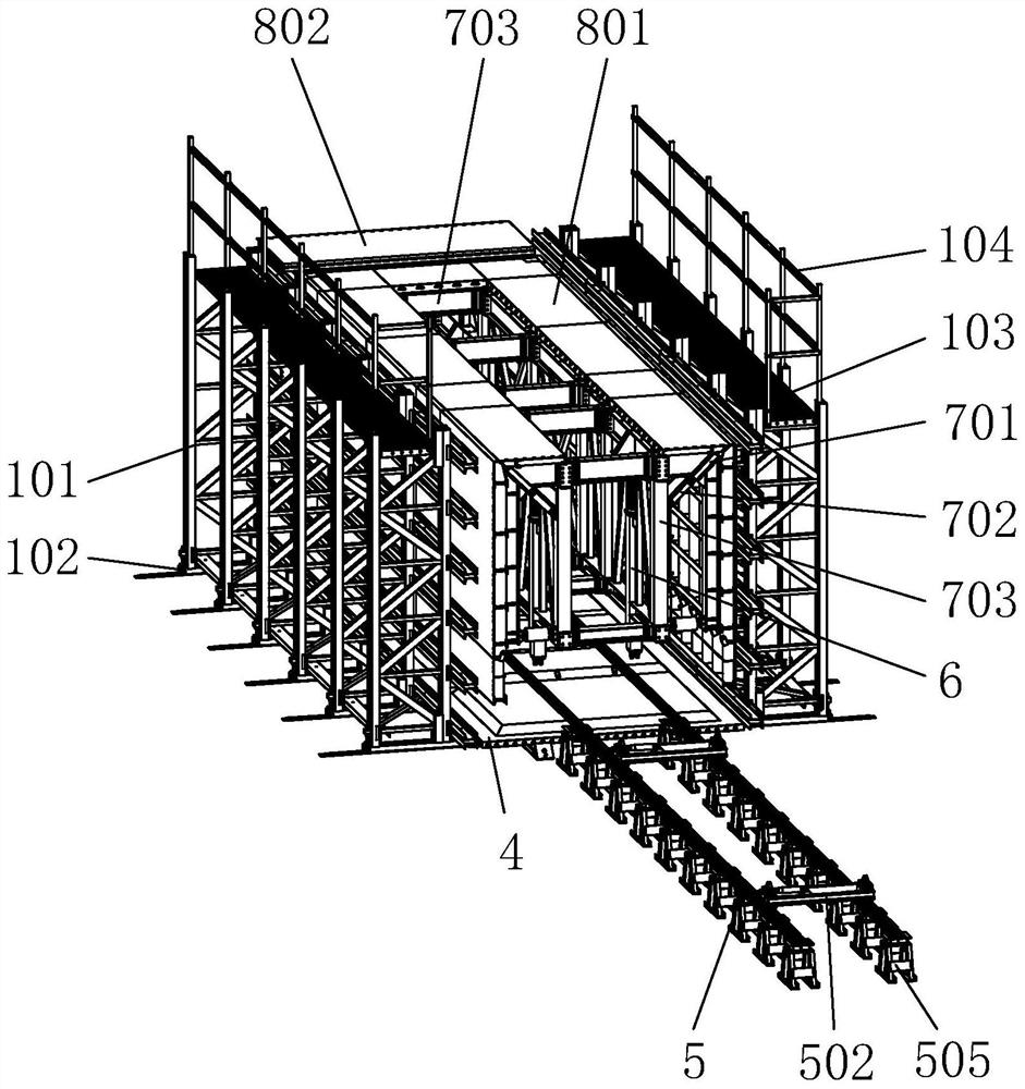 Prefabricated part formwork system and operation method thereof
