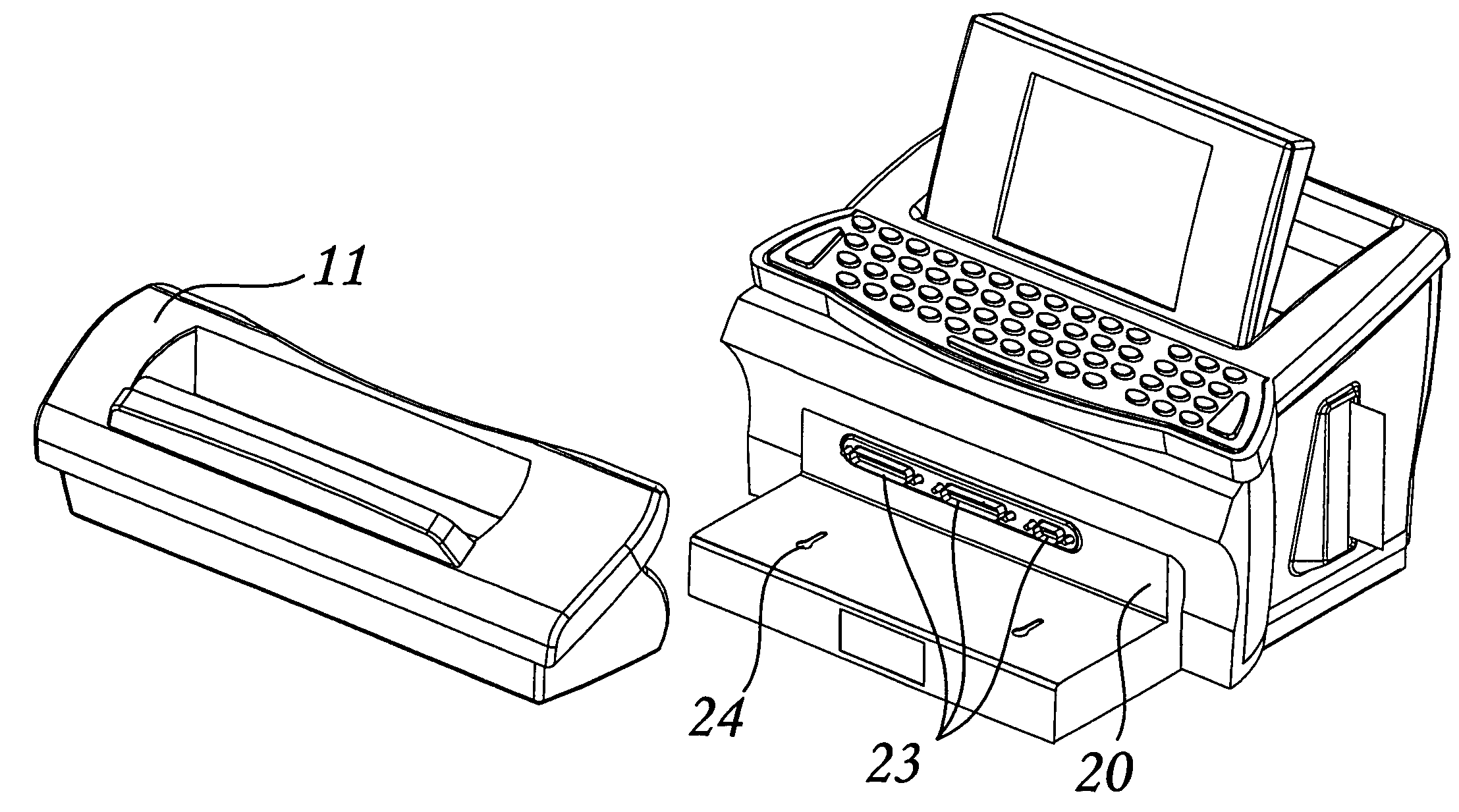 Compact configurable scanning computer terminal