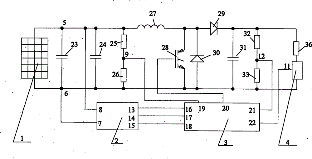 Automatic voltage regulating circuit and method for solar photovoltaic power generation system