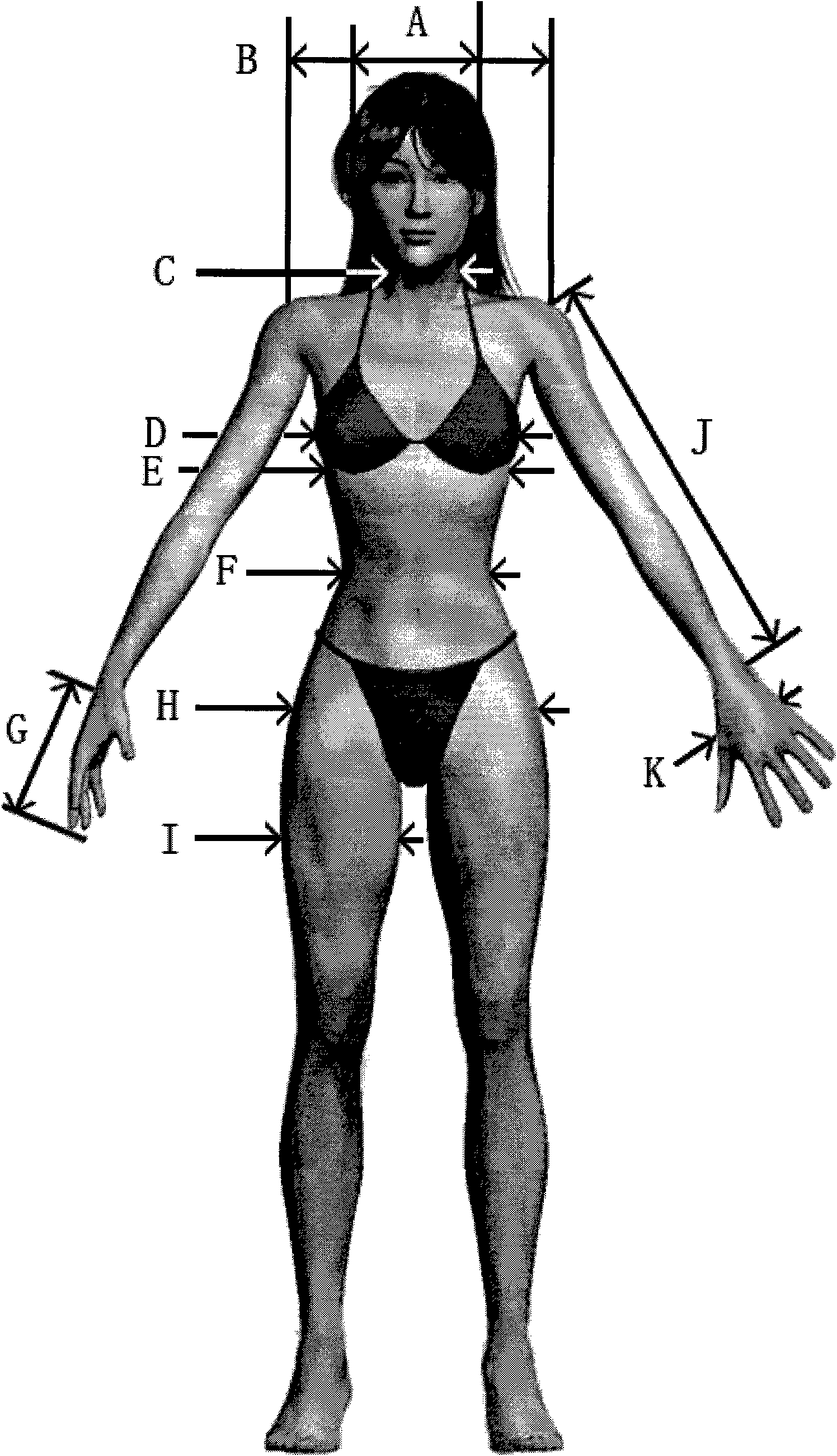 Remote intelligent testing method of three-dimensional human body image data network