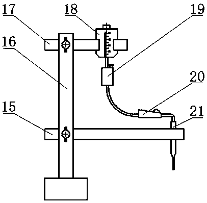 A measuring device for material wear amount and wear temperature field