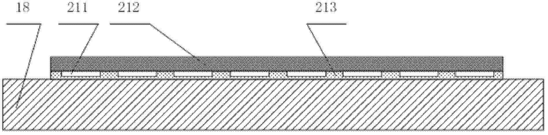 Probability distribution test device for collision by abrasive particles in solid and liquid two-phase flow on wall surface at different positions