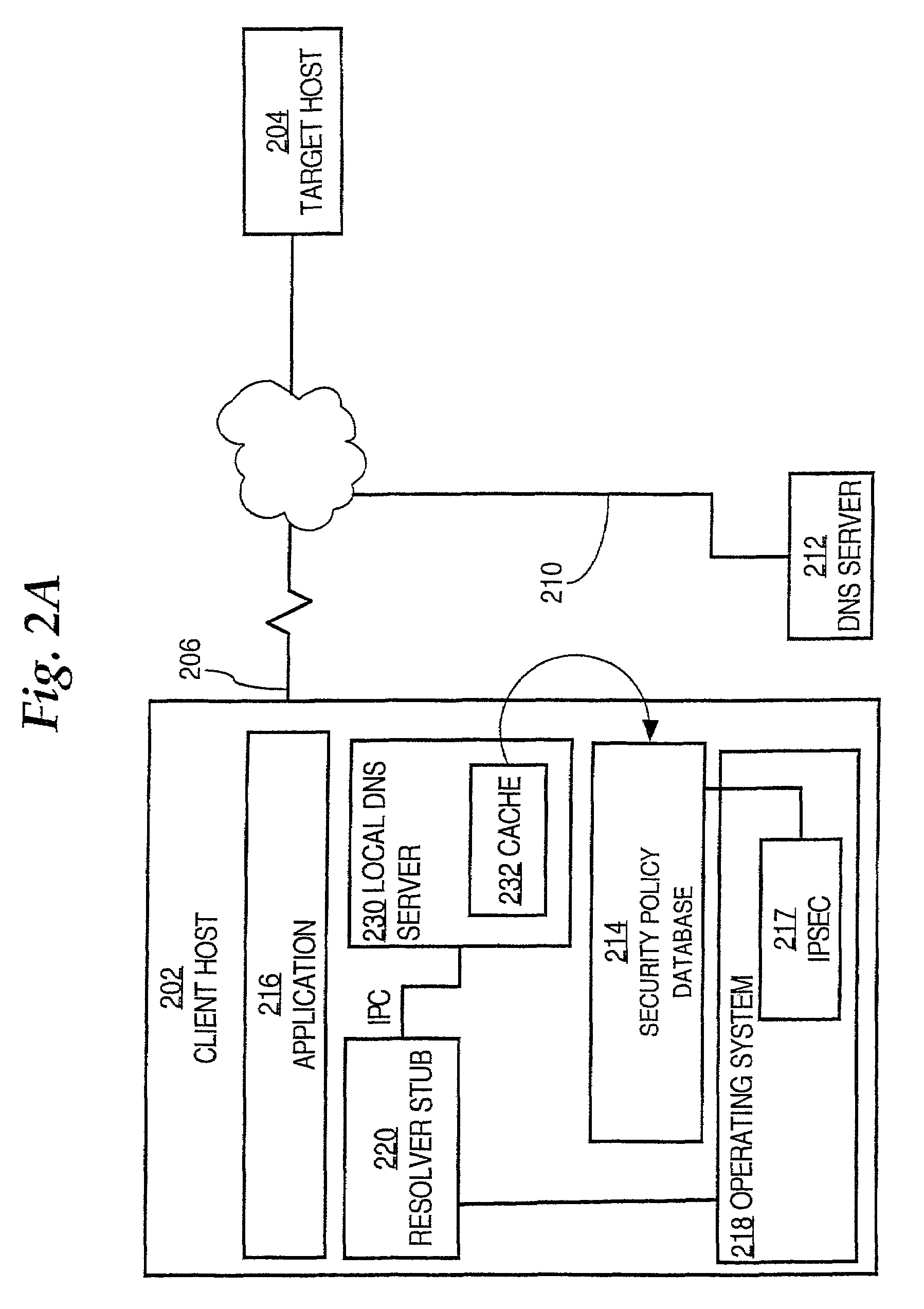 Process and system providing internet protocol security without secure domain resolution