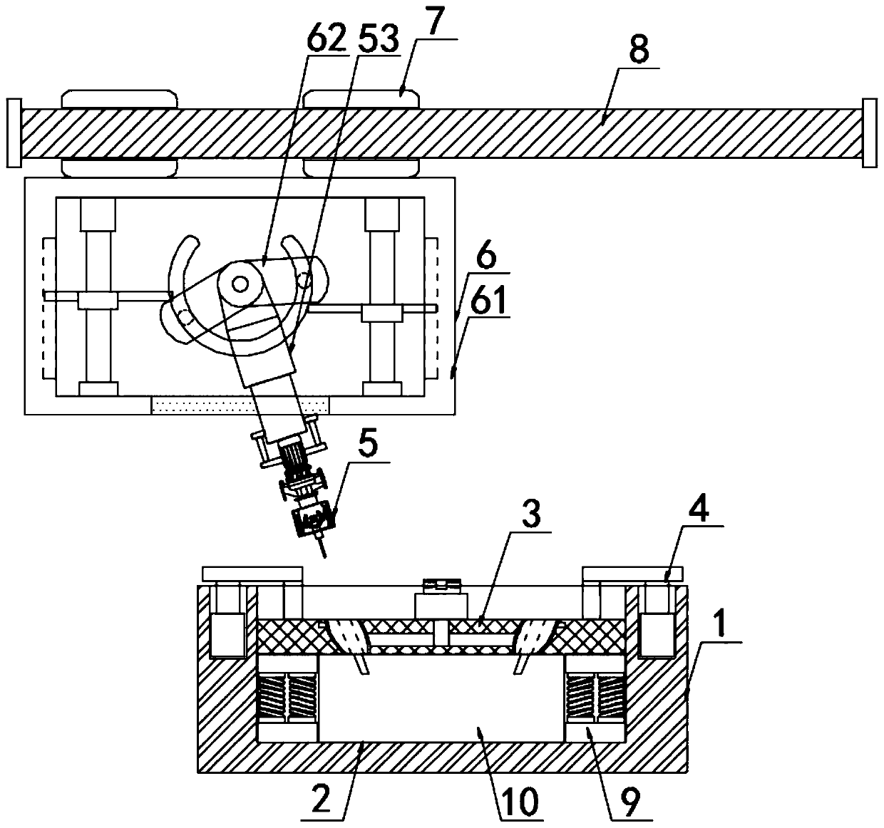 A Cylinder Head Camshaft Oil Hole Chamfering Device