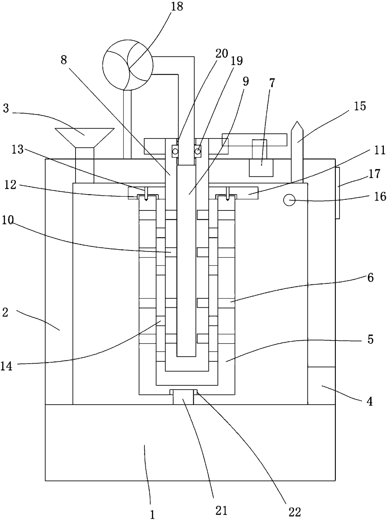 Stirring processing device and working method thereof