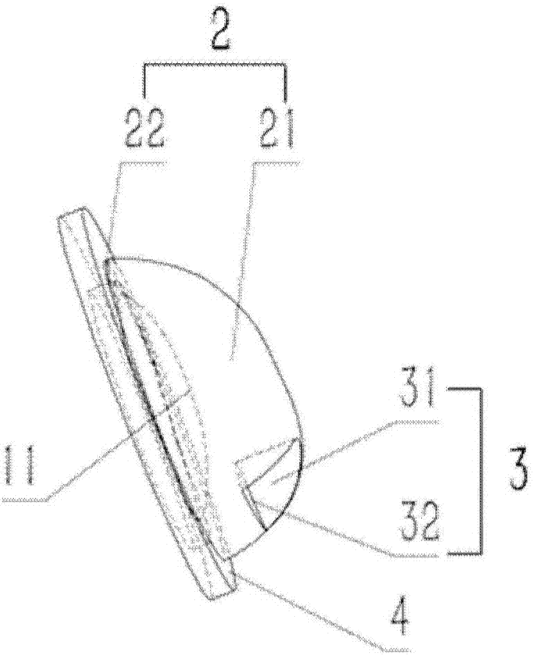 LED lamp polarizing light lens