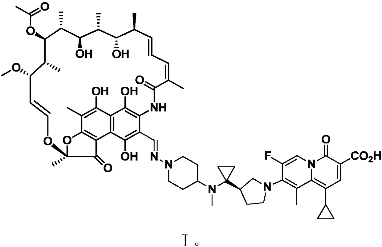 Application of rifamycin-quinazine ketone coupling molecule