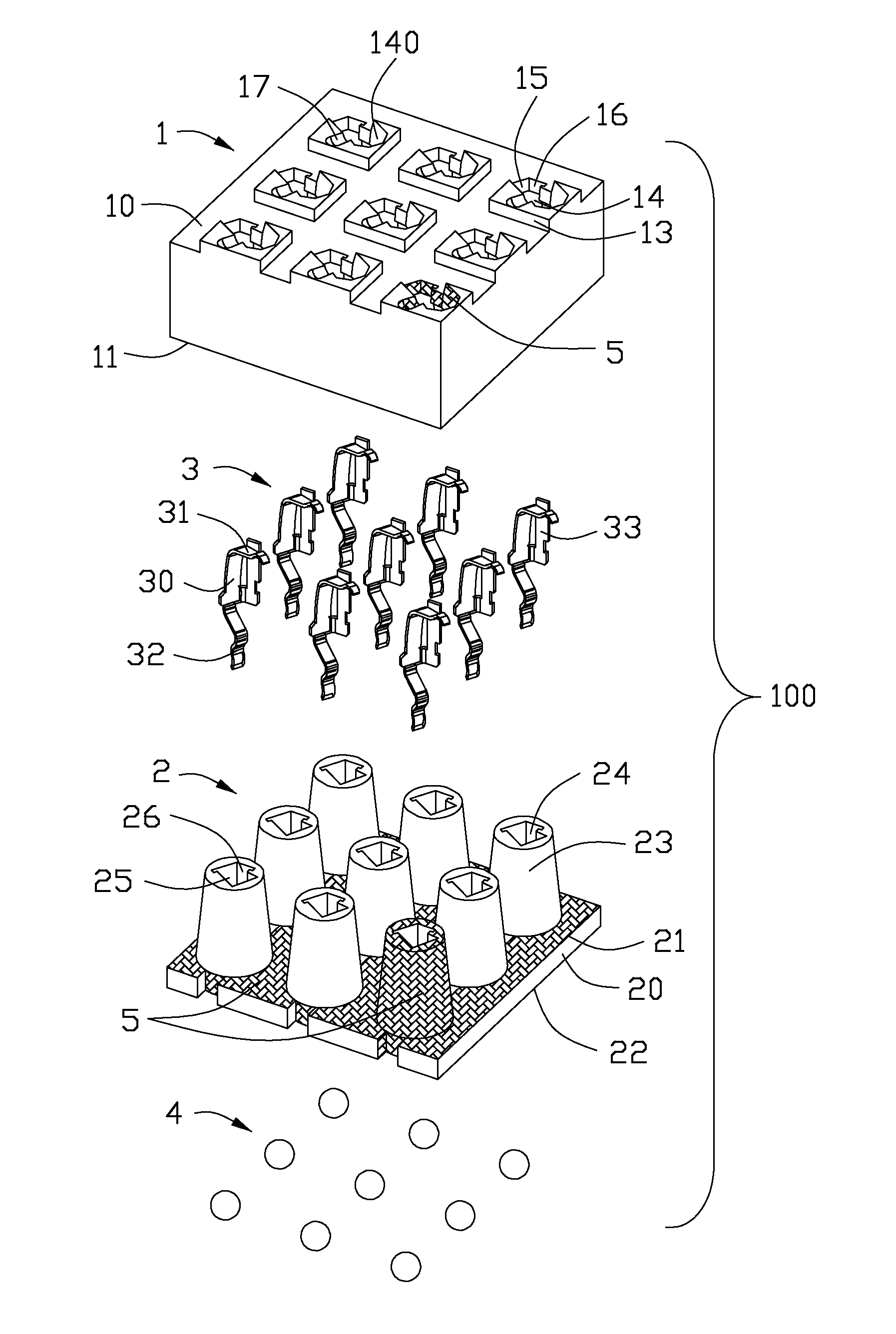 Shielding socket with two pieces housing components