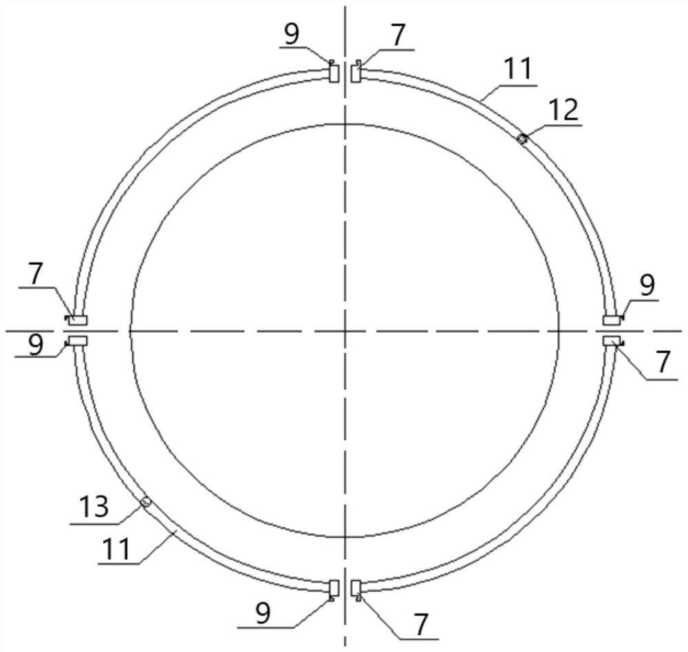 Positioning device and positioning method for circular-tube-shaped structure