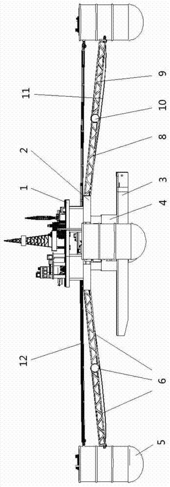 Semi-submersible drilling and storage platform system