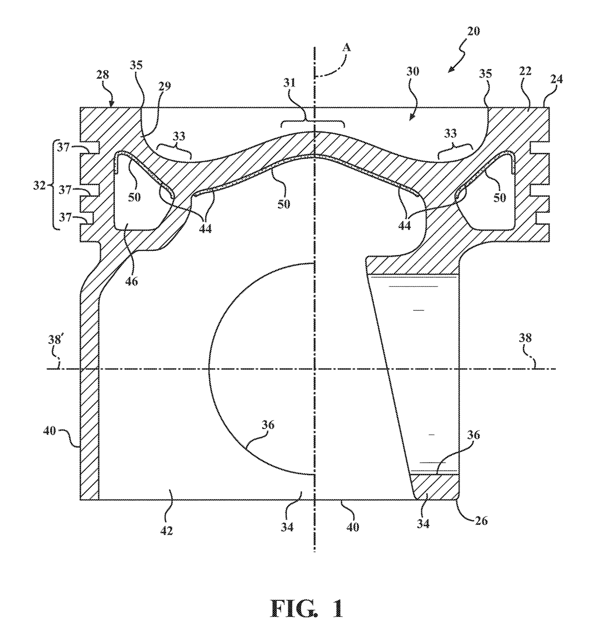 Piston having an undercrown surface with insulating coating and method of manufacture thereof