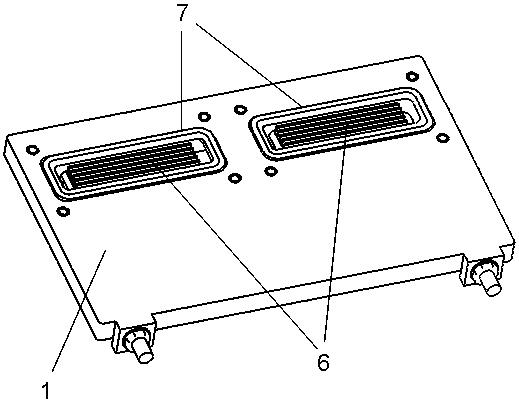 A cooling device used in conjunction with a module to be cooled