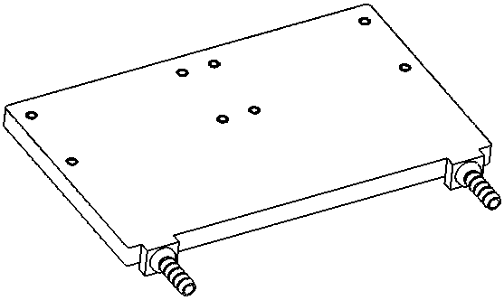 A cooling device used in conjunction with a module to be cooled