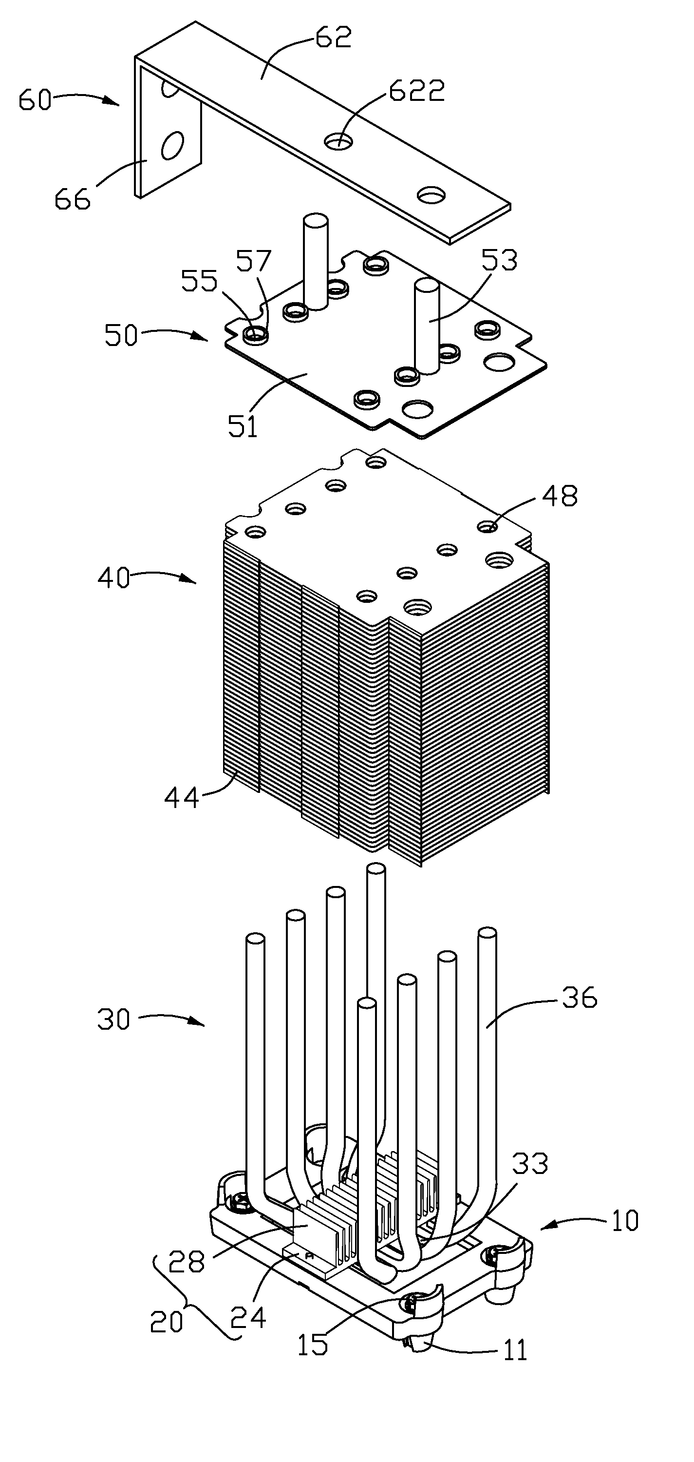 Electronic system with a heat sink assembly