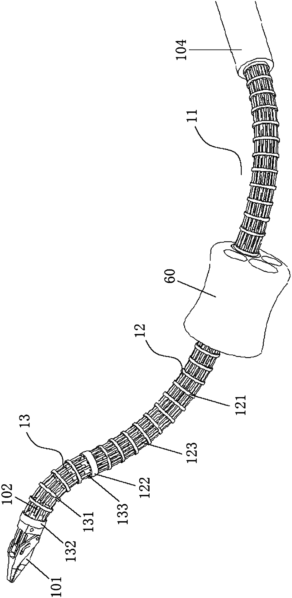 A flexible surgical tool system using structural bone