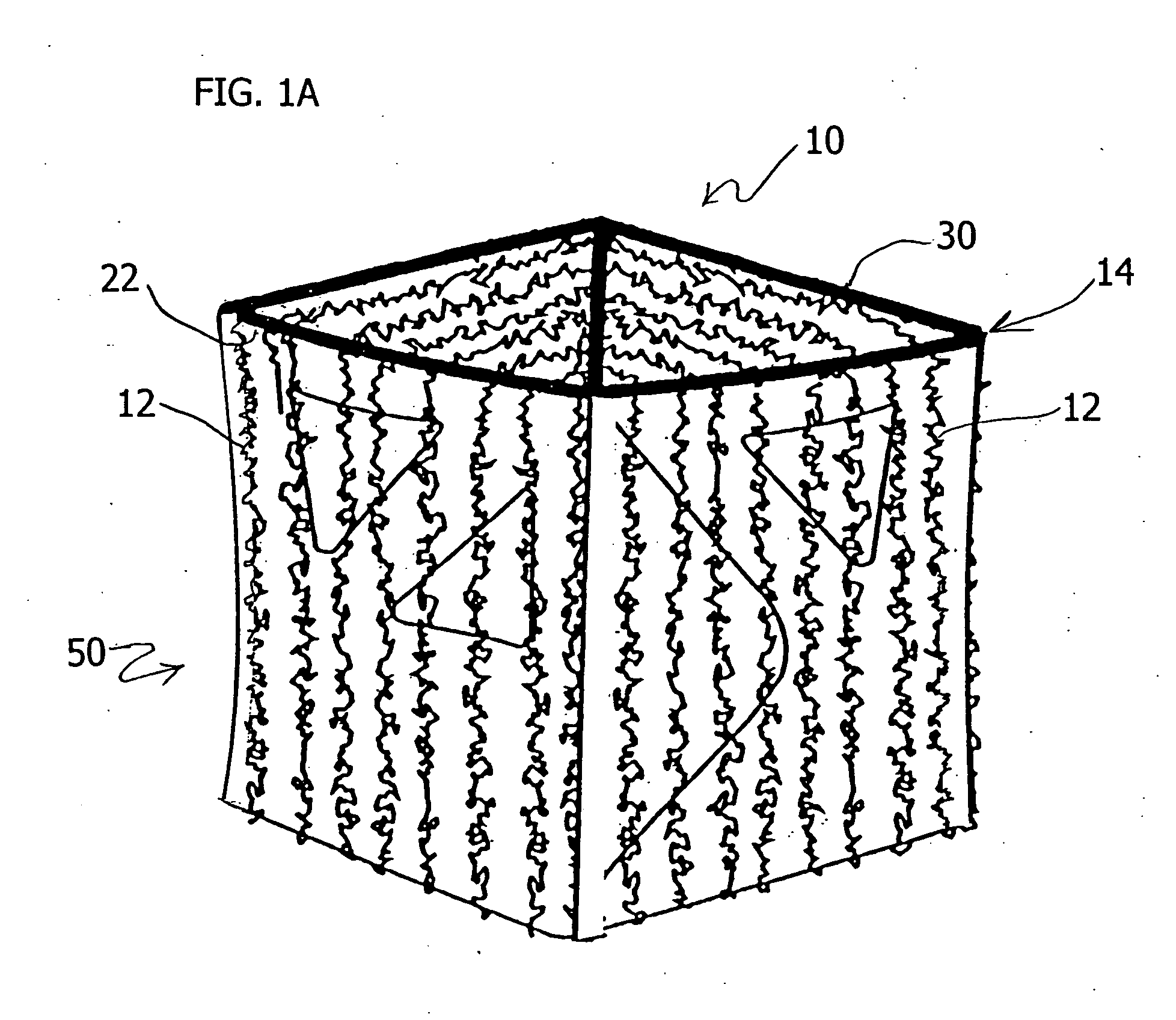 Universal 3-D camouflage strips with nature effects, camouflage cover formed therefrom, and outdoor enclosure incorporating same