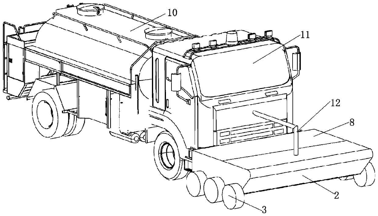 Automatic roadbed cleaning mechanism and on-board roadbed cleaning device