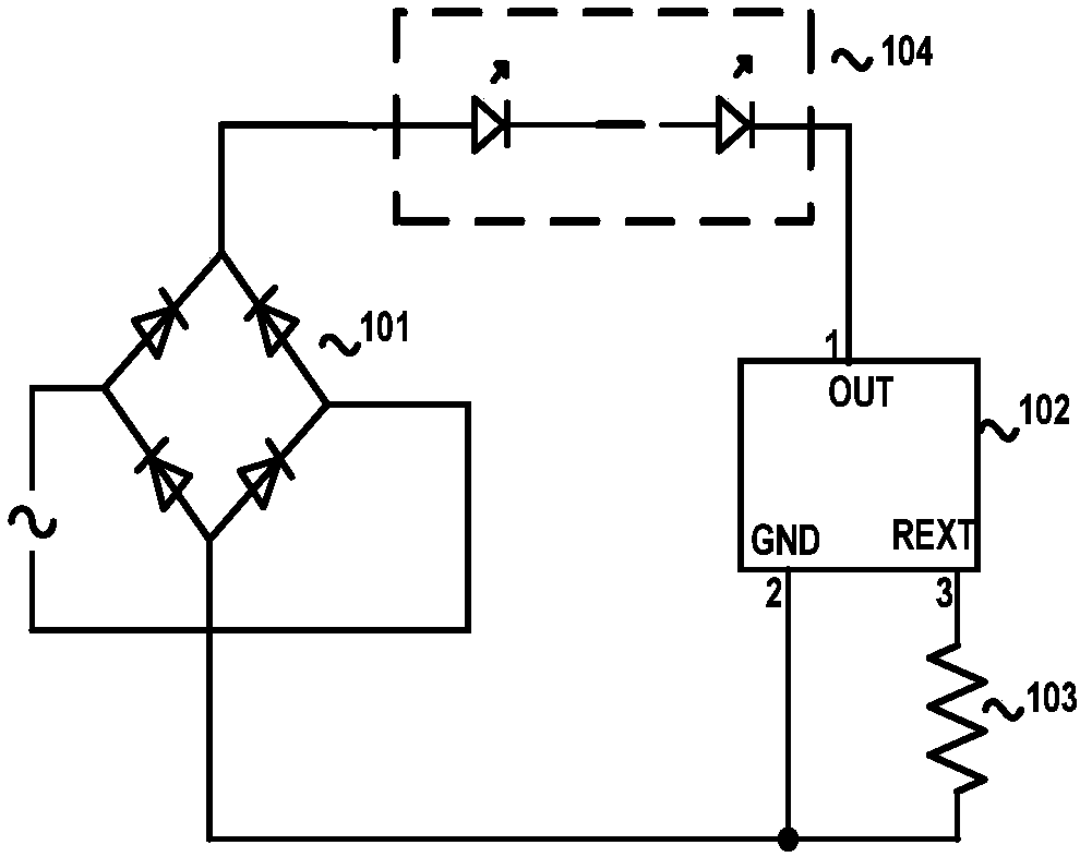 led linear constant power drive circuit