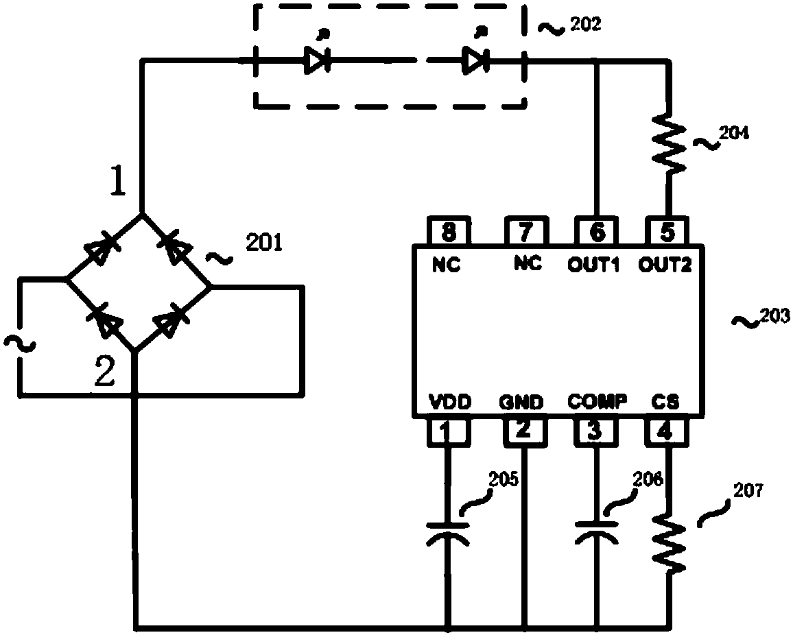 led linear constant power drive circuit