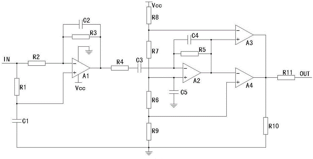 Pre-amplification electric circuit used for infrared alarm
