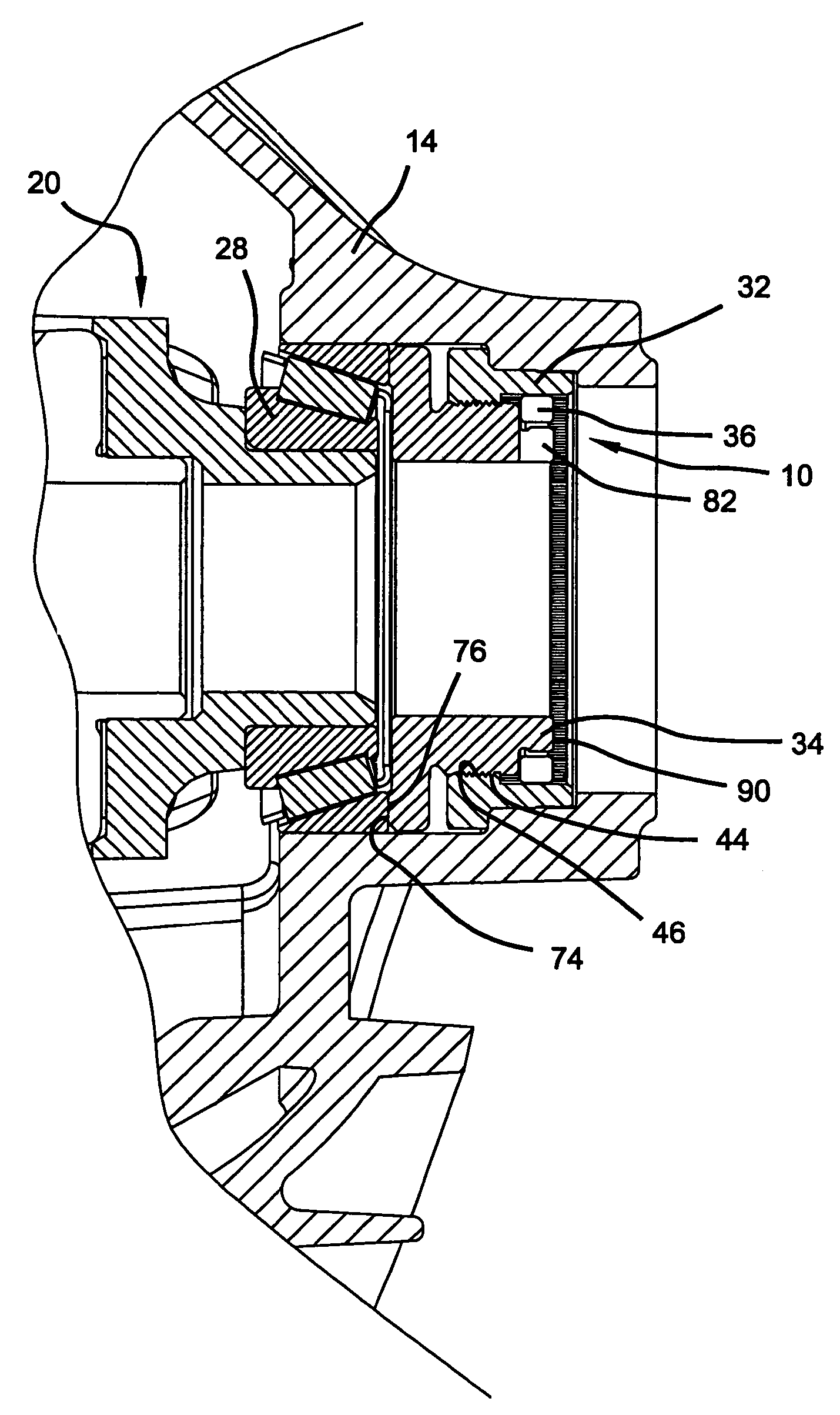 Axle assembly with bearing adjustment mechanism