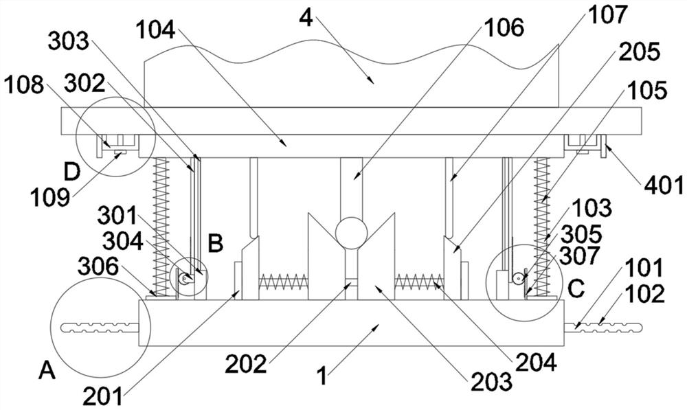 Damping support with matching structure for bridge design