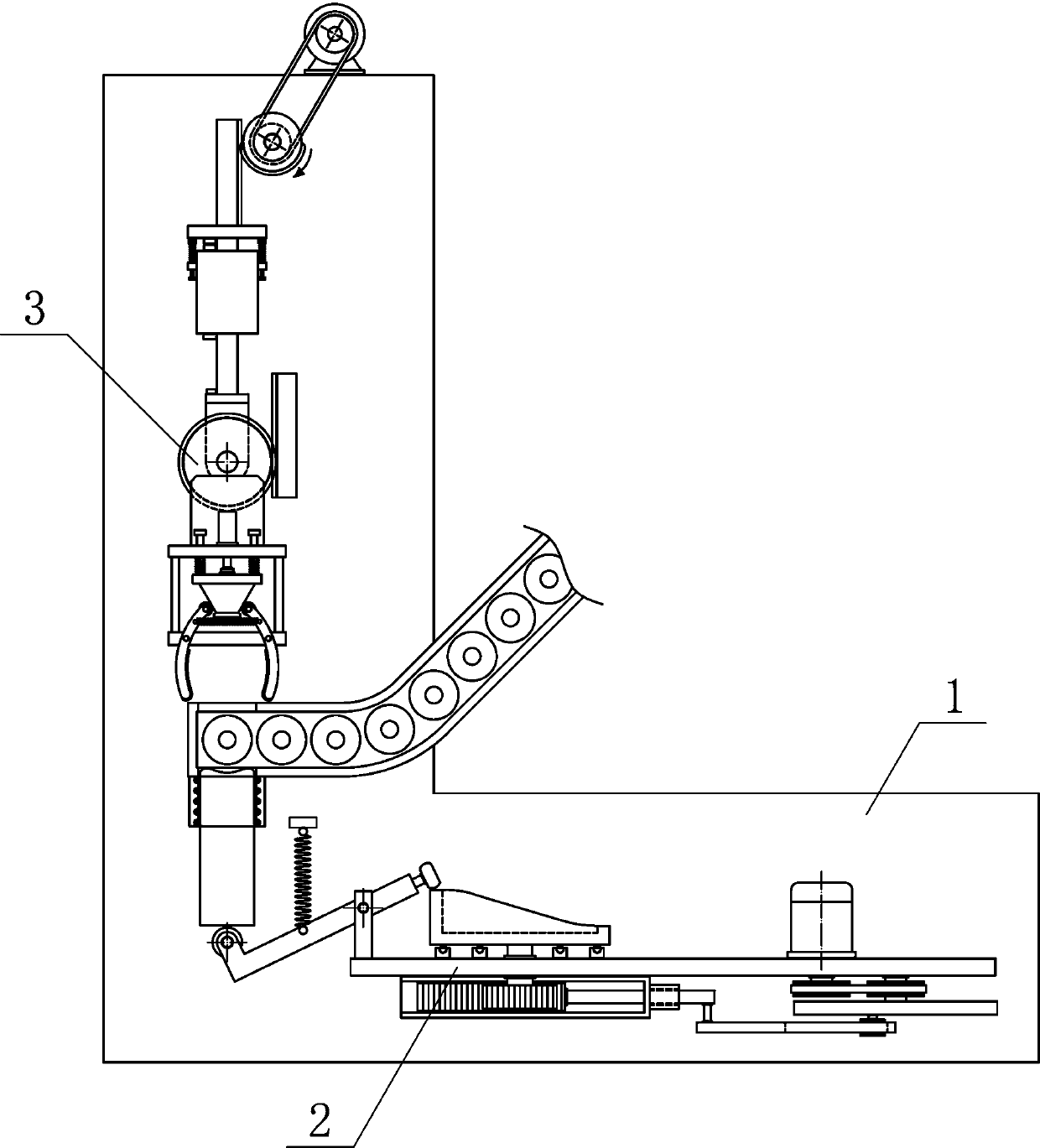 Chemical fiber bobbin continuous transferring and feeding device for chemical fiber processing