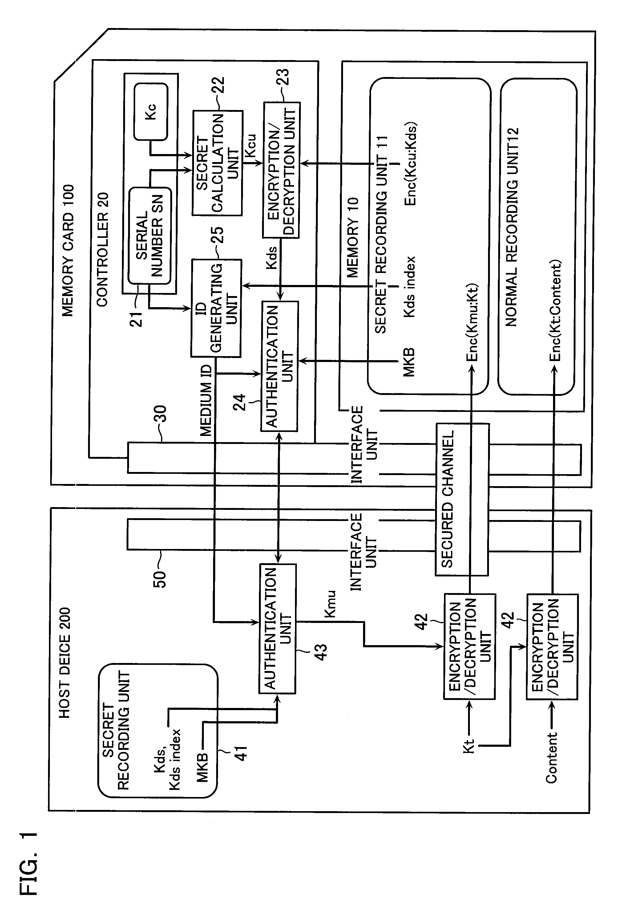 Recording device, and content-data playback system