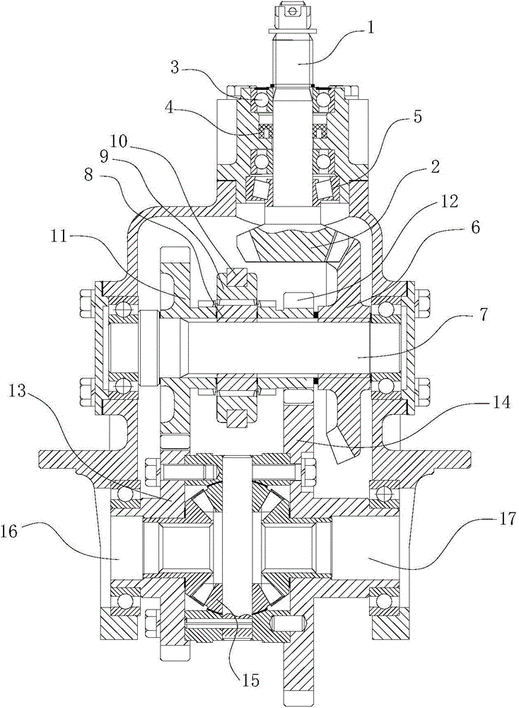 Fork-limited two-stage speed change main reducer assembly