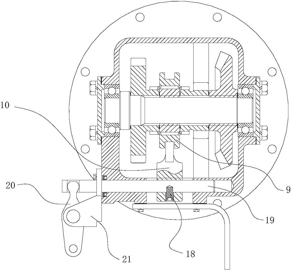 Fork-limited two-stage speed change main reducer assembly