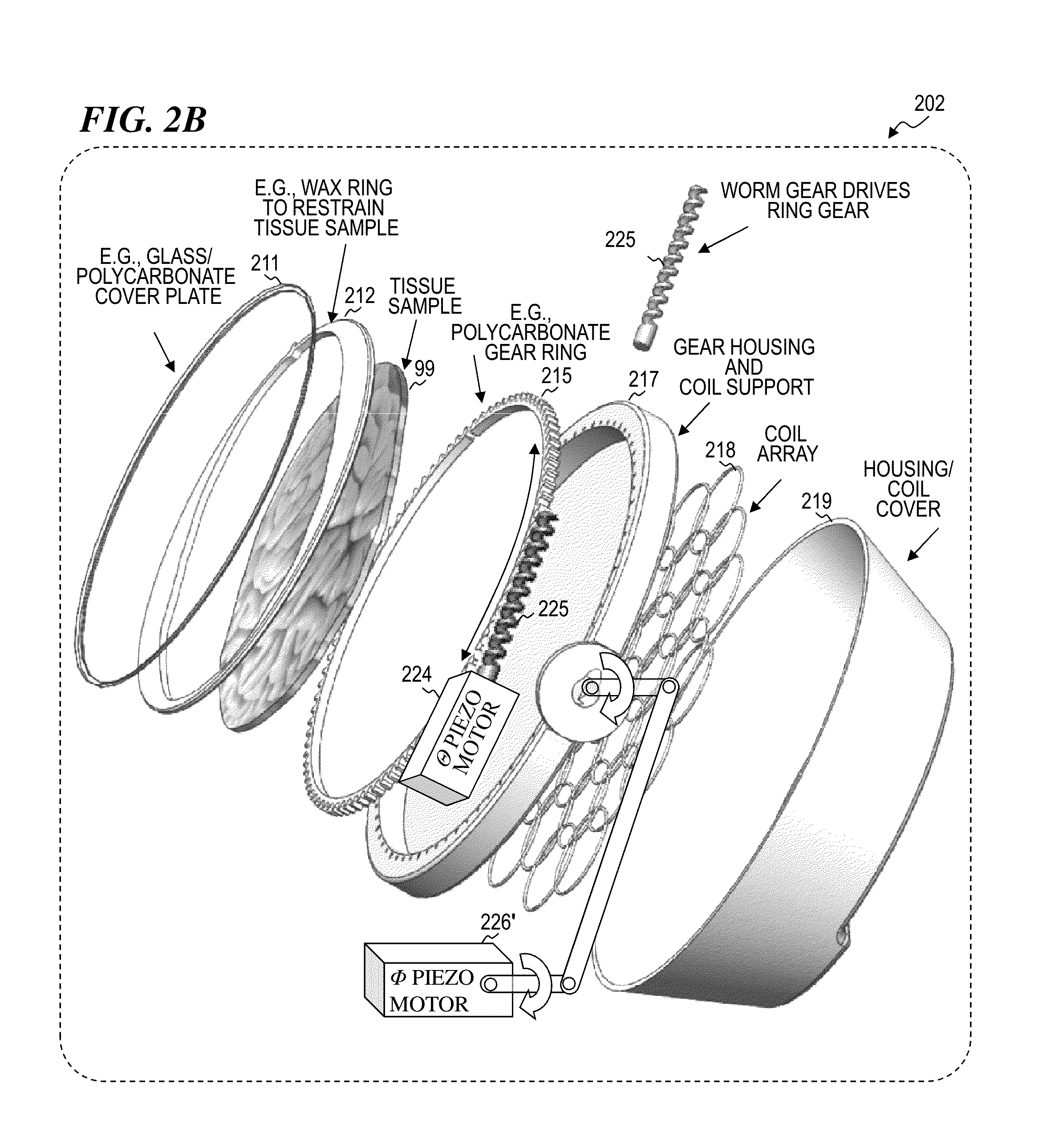 Tissue-slice MRI coil and rotation mechanism