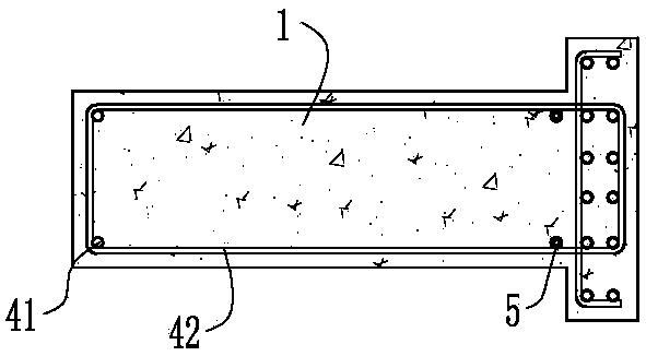 Inverted T-shaped prestressed double-section support pile