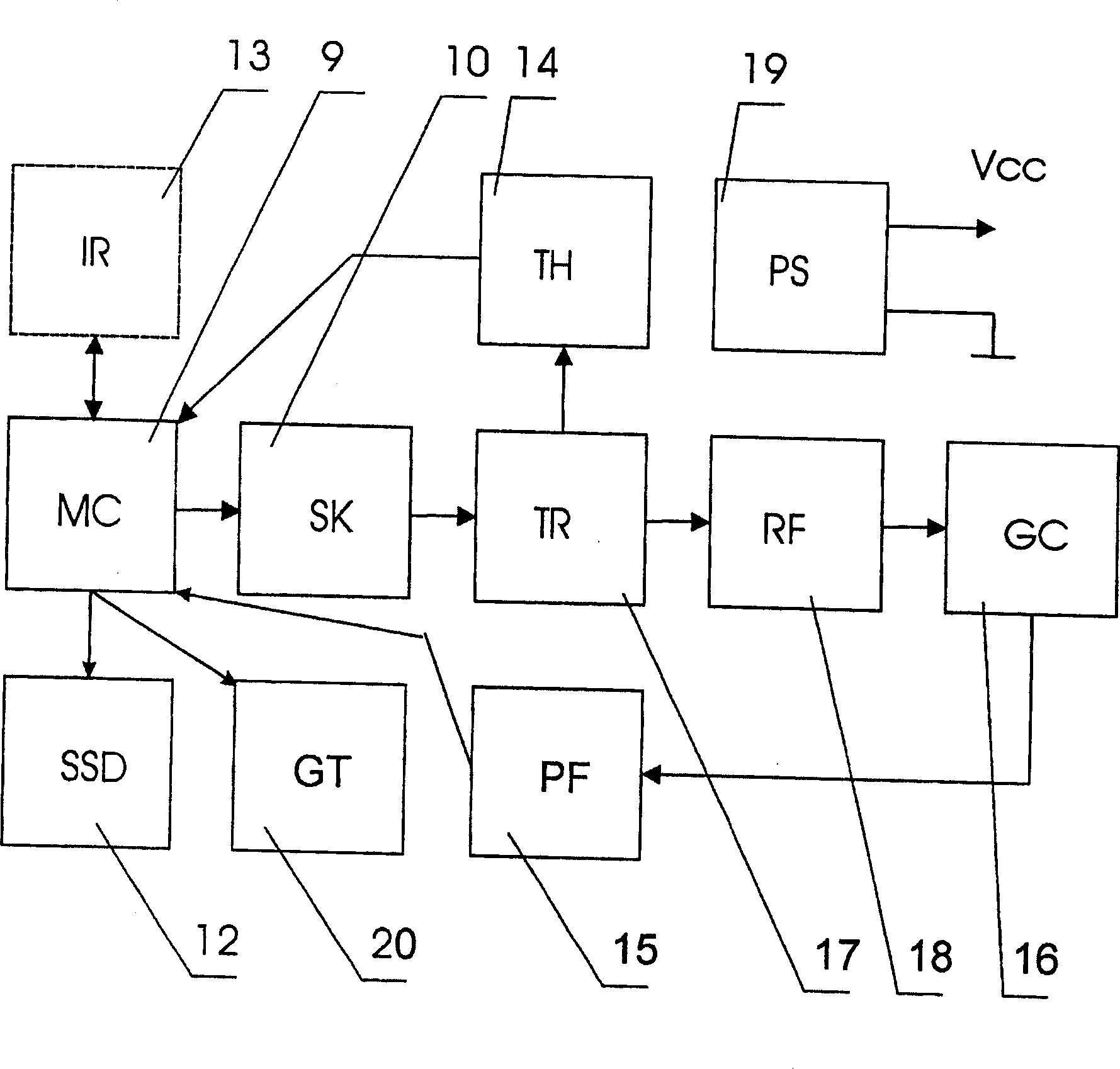 Portable watch with radiation monitor, method for changing low voltage into high voltage and transformer