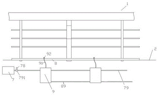 Municipal bridge guardrail cleaning device and its application method making full use of rainwater resources