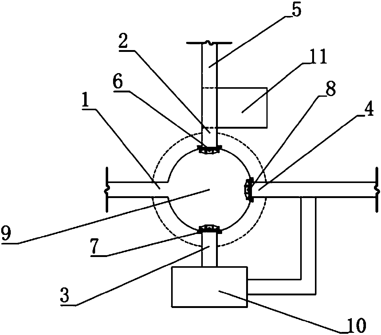 Water draining system with sewage interception pipe and rainwater treatment facilities and water draining control method