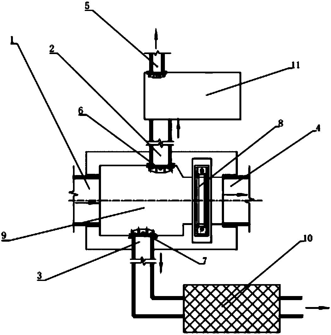 Water draining system with sewage interception pipe and rainwater treatment facilities and water draining control method