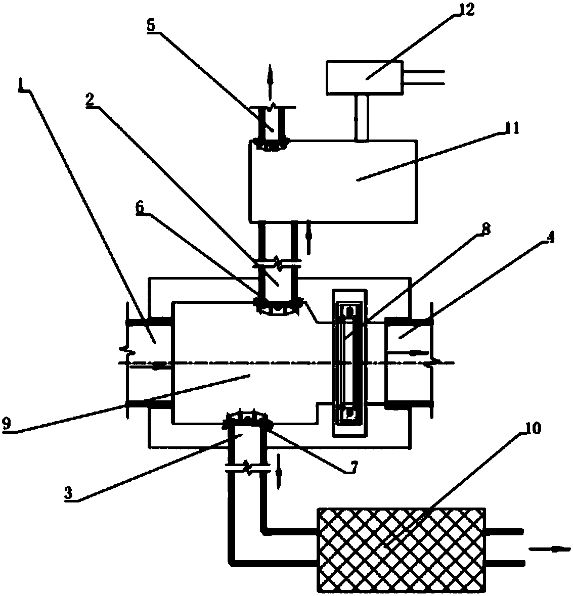 Water draining system with sewage interception pipe and rainwater treatment facilities and water draining control method