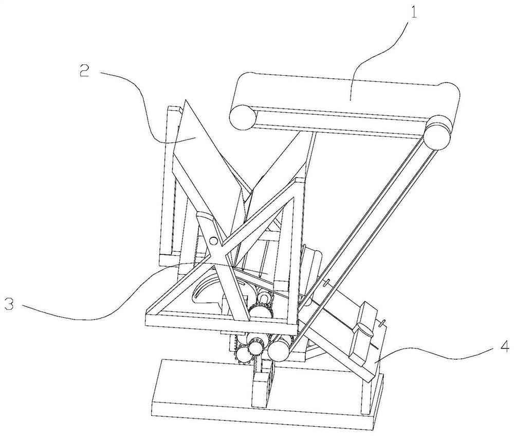 Multidirectional transmission mechanism for materials in batches, and method for processing spiced beef based on the mechanism