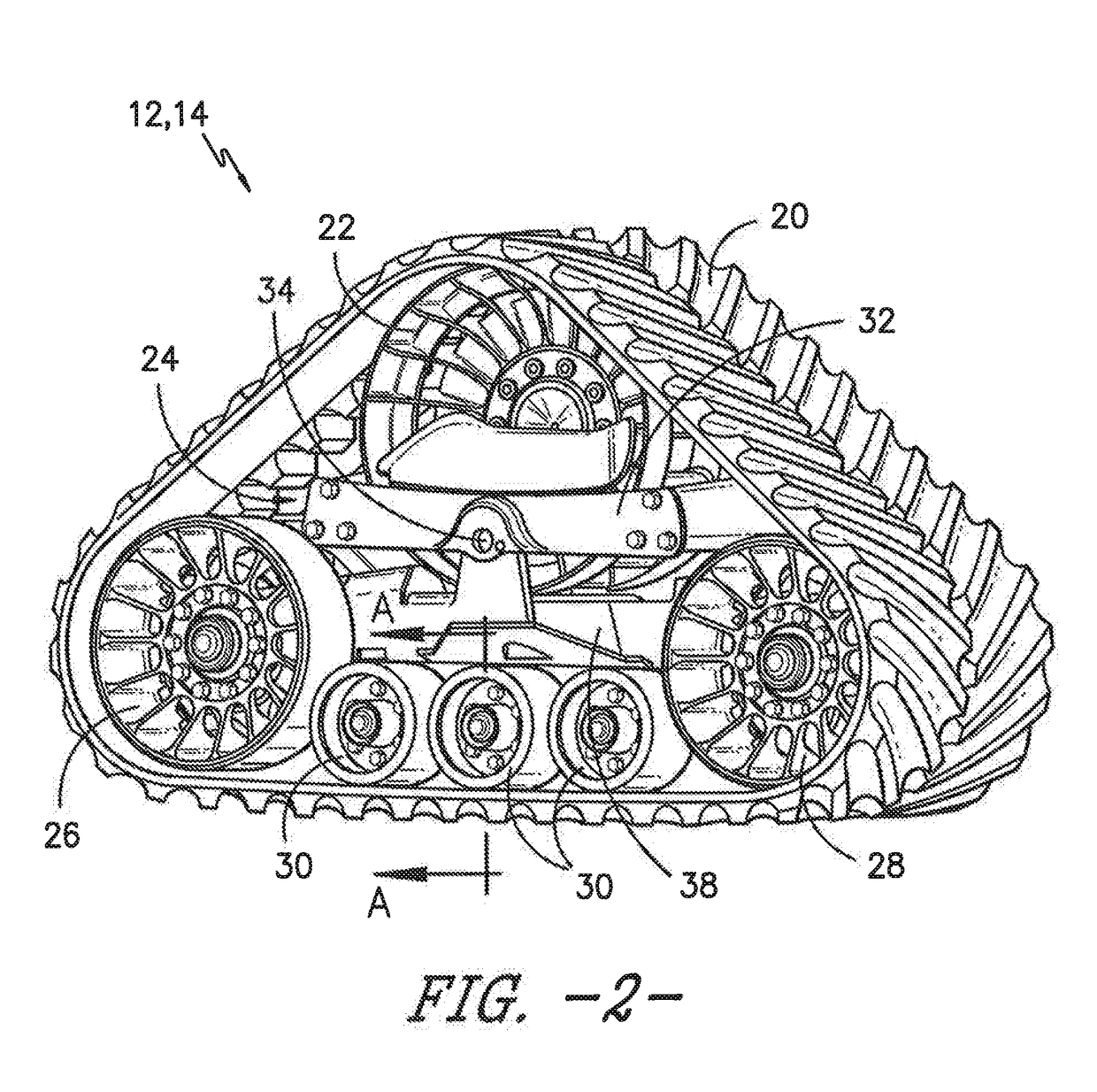 Wheel designs for use within a track assembly of a work vehicle