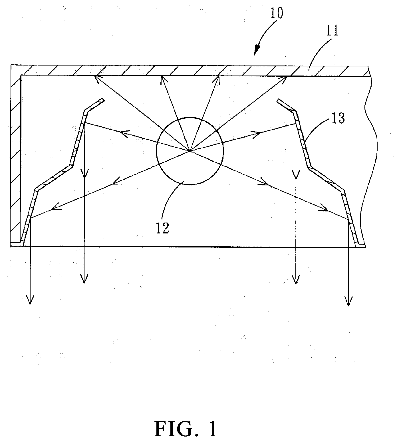 Light fixture with an efficiency-optimized optical reflection structure