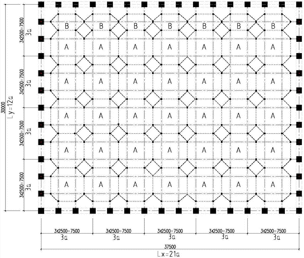 Multi-layer large-span fabricated orthogonal spatial concrete space grid box-type structure and manufacturing method