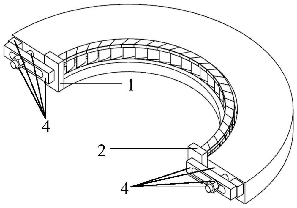 Transverse stator blade assembling method and positioning tool