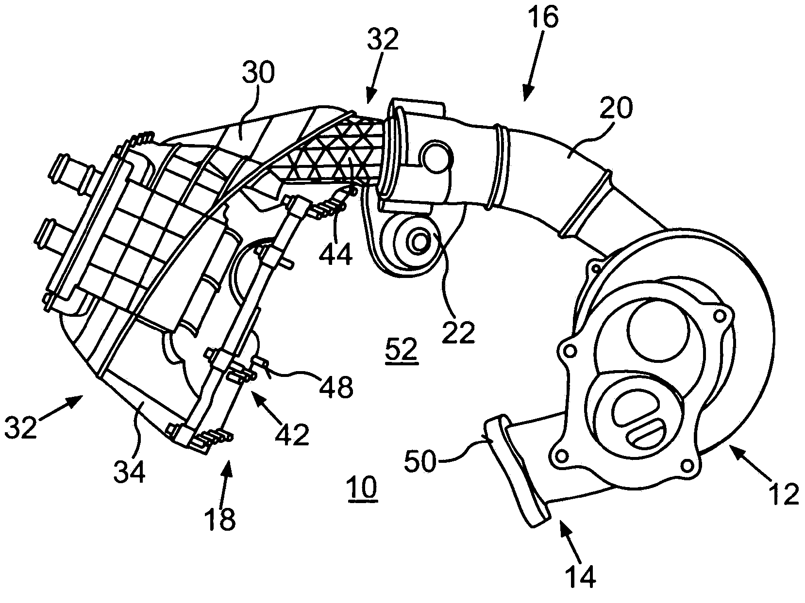 Arrangement of an air supply device on a cylinder head for an internal combustion engine