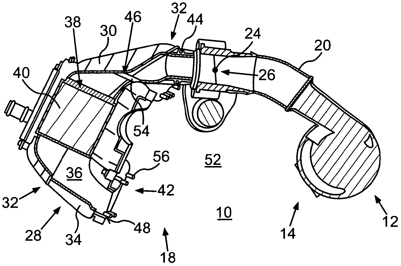Arrangement of an air supply device on a cylinder head for an internal combustion engine