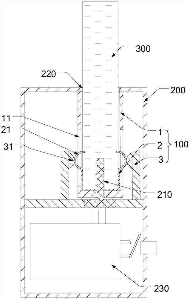 A heat-not-burn smoking set and its cigarette extraction mechanism