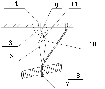 Self-adaptive anti-seismic hanging bracket