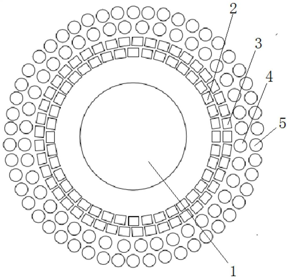 Photonic crystal fiber and design method for generating multiple orbital angular momentum modes